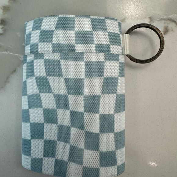 Elastic Card Holder with Keyring - Picture 2 of 4